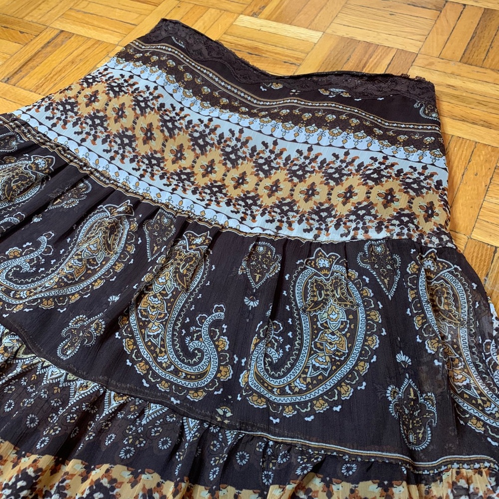 BOHO Skirt Paisley Pattern Gypsy Skirt